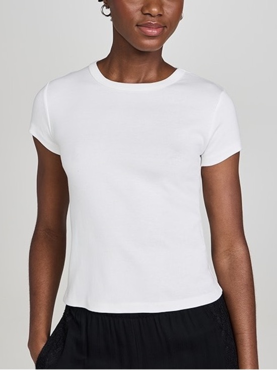 St. Agni Tops - St. Agni White Short-Sleeve Baby Crewneck Tee, X-Small